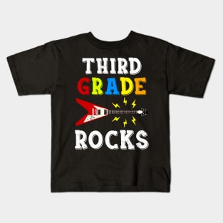 Third Grade Rocks Teacher Student Kid Back To School Kids T-Shirt